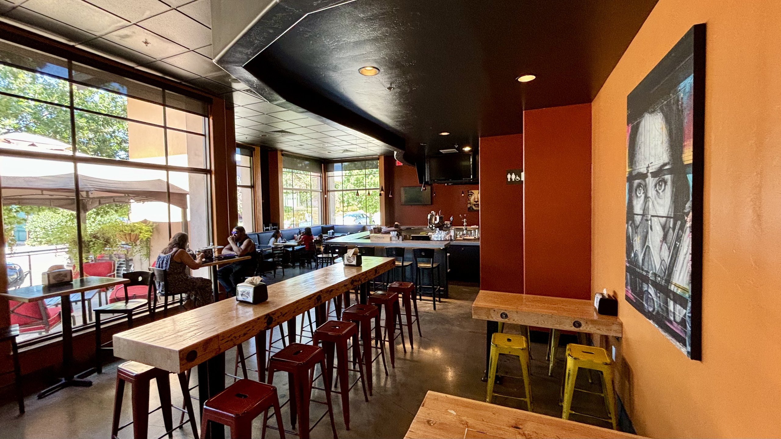 The dining room at HomeSlice Pizza Three Springs